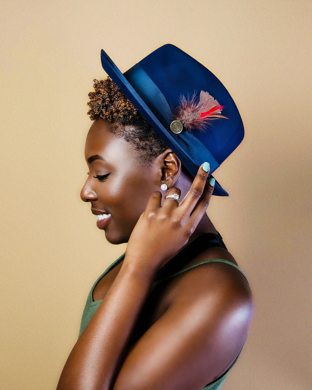 HatsFashion Bikary Fedora &ndash; Navy [Fast shipping and box packing]