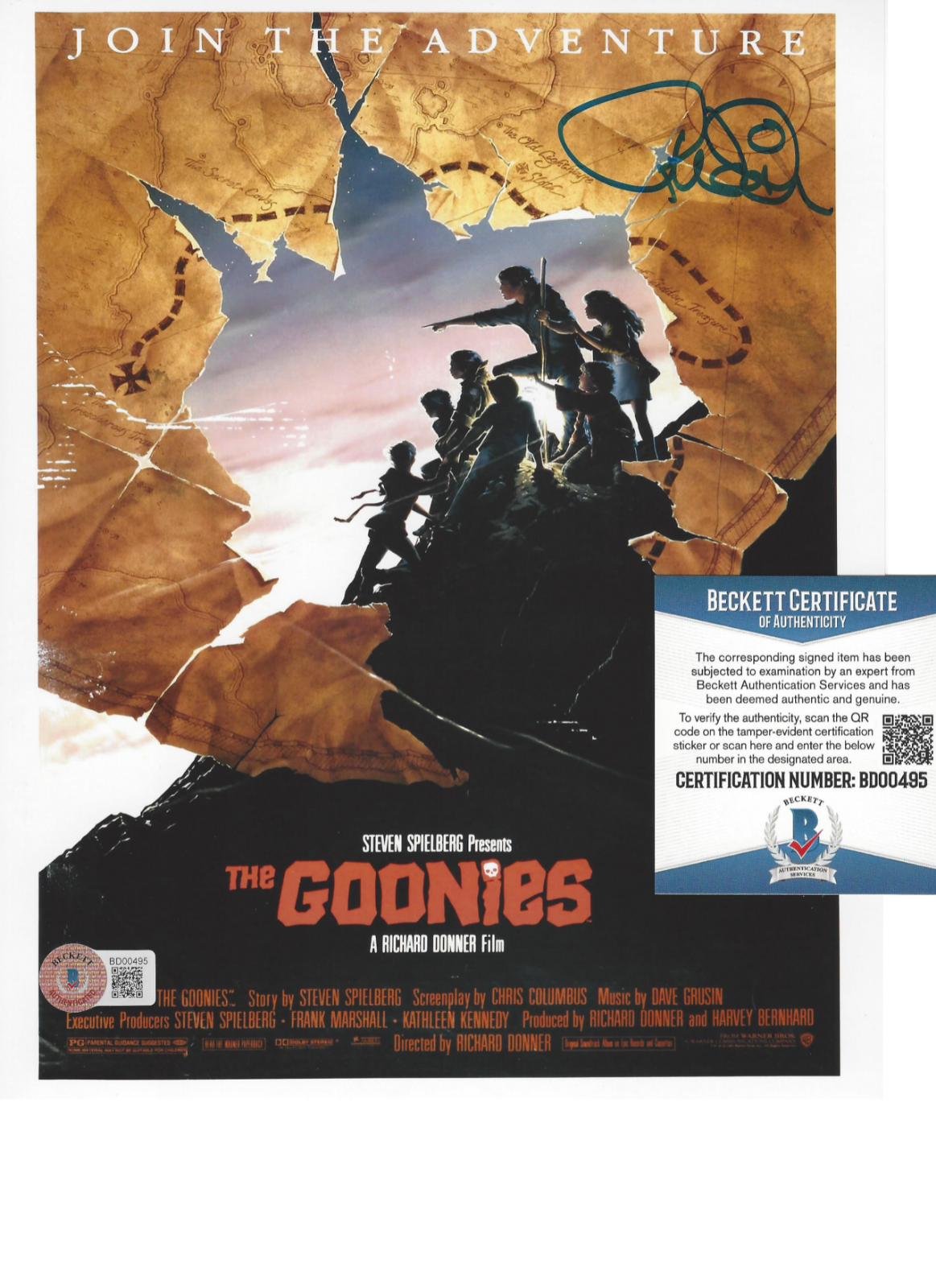 RANDELL WIDNER SIGNED 'THE GOONIES' STUNT SLOTH 8x10 Photo Poster painting C ACTOR BECKETT COA