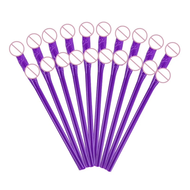 10pcs Drinking Penis Straws Bridal Shower Sexy Hen Night Bachelorette Party Decoration Nude Penis Straw Toy Bar Wedding Supplies
