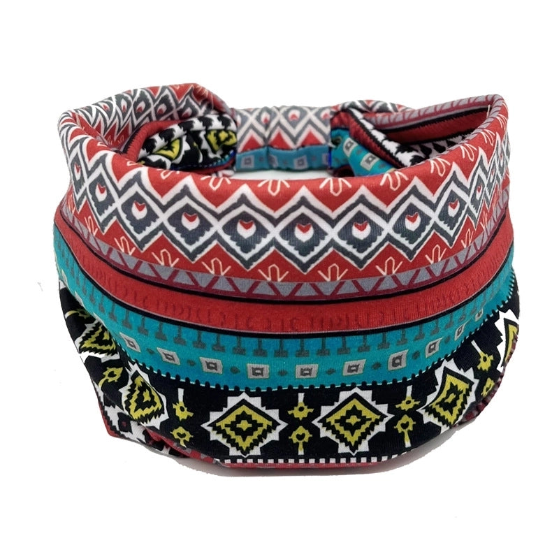 Women’s Hair Band African Print Pattern Wide Edge Elastic Knot Sports Yoga Headband Women’s Headwear Hair Accessories