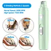 Electric Pet Nail Grinder Painless LED Light 2-Speed (Green)