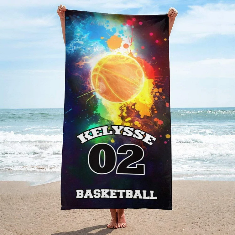 Personalized Basketball Beach Towel For Summer&Beach|DYTowel205