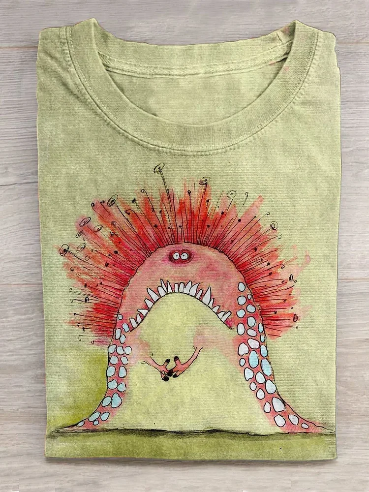 Funny Animal Art Print T-Shirt