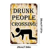 Drunk People Crossing - Metal Tin Signs(8*12Inch/12*16Inch)