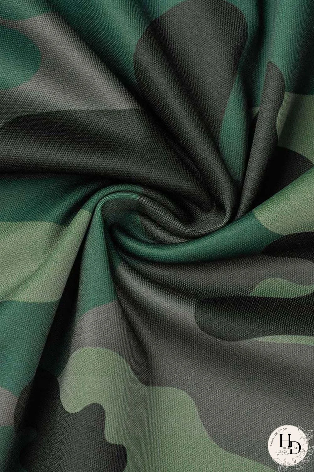 Army Green Casual Solid Camouflage Print Basic Turtleneck Skinny Romper