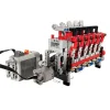 Inline 6 Cylinder 4-Stroke Engine Match 4 Speed Engine Sequential Gearbox MOC Building Block Bricks DIY Assembly Model