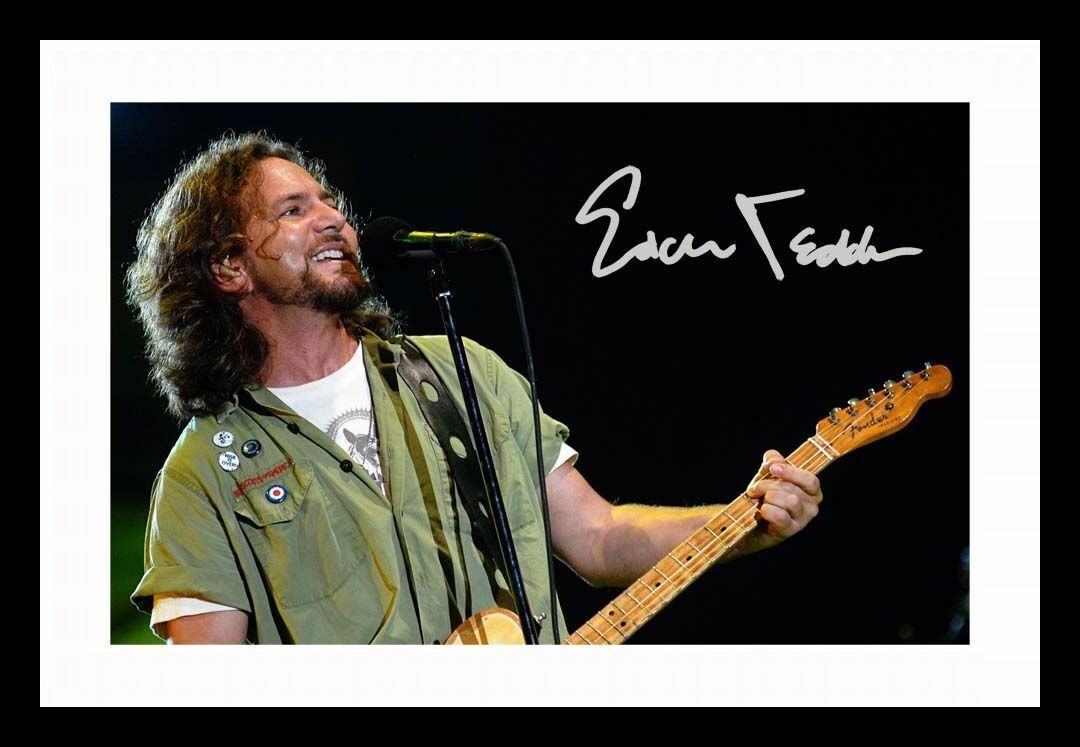 Eddie Veder - Pearl Jam Autograph Signed & Framed Photo Poster painting