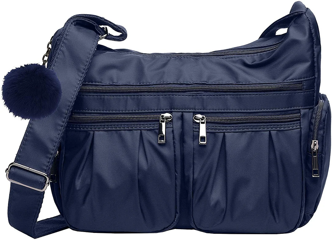 Bags for Women Multi Pocket Shoulder Bag Waterproof Nylon Travel Purses and Handbags Lightweight Work Bag