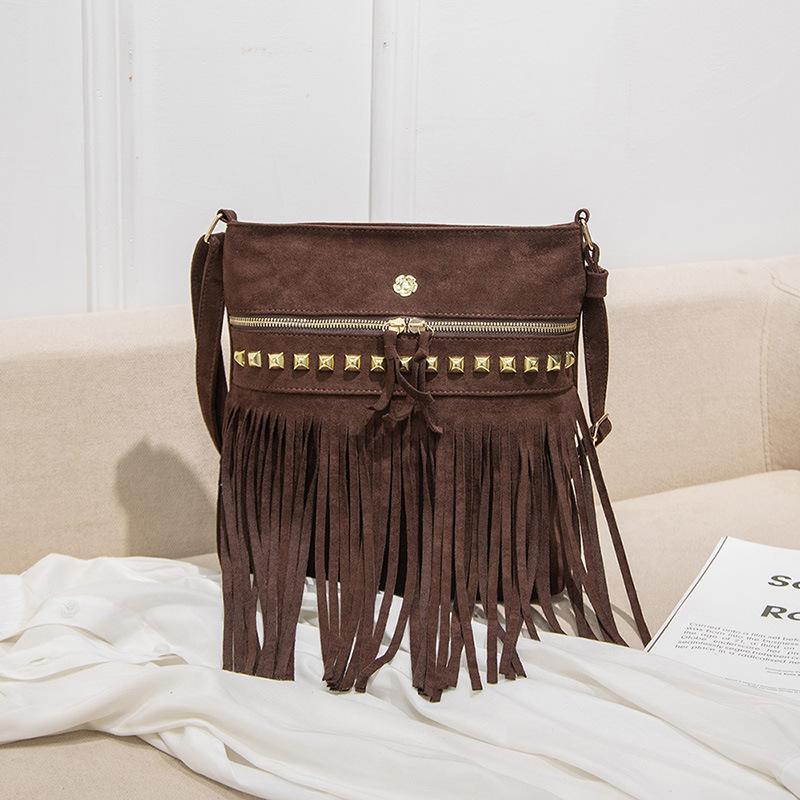 Retro Tassel Bag Fashion Small Messenger Bag Casual Shopping Personalized Women's Bag Shoulder Bag