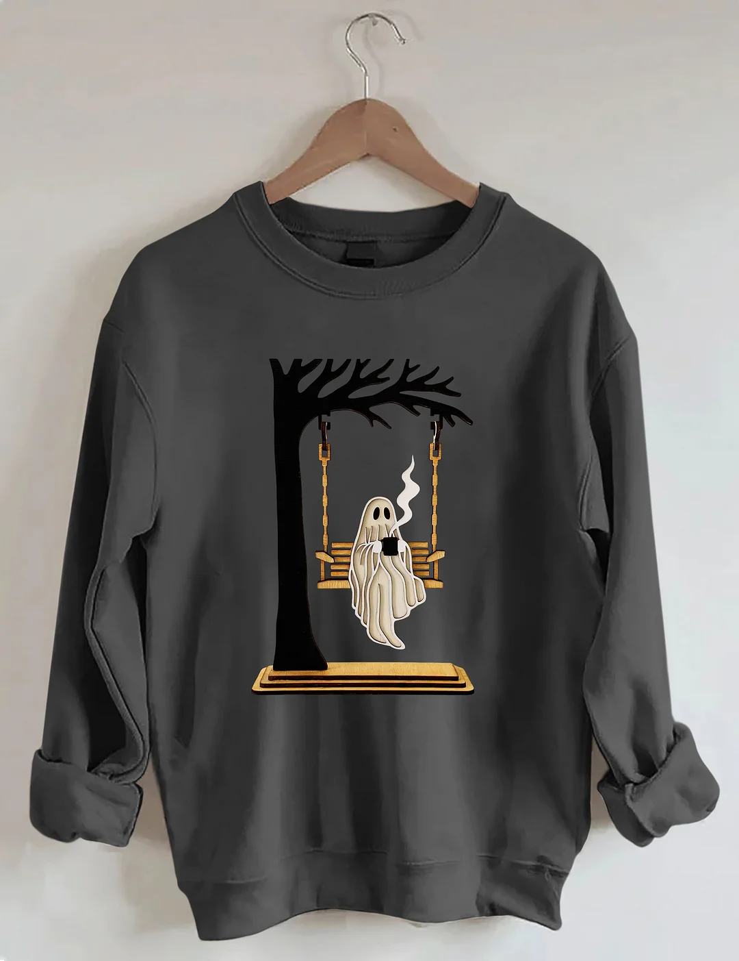 Chilling Ghost On Swing Sweatshirt