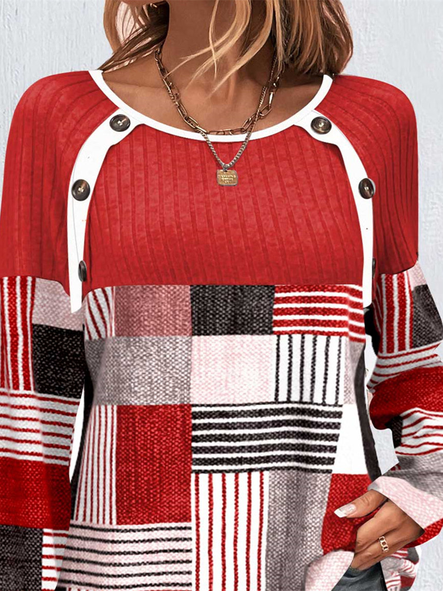 Women Half Sleeve V-neck Solid Color Dress