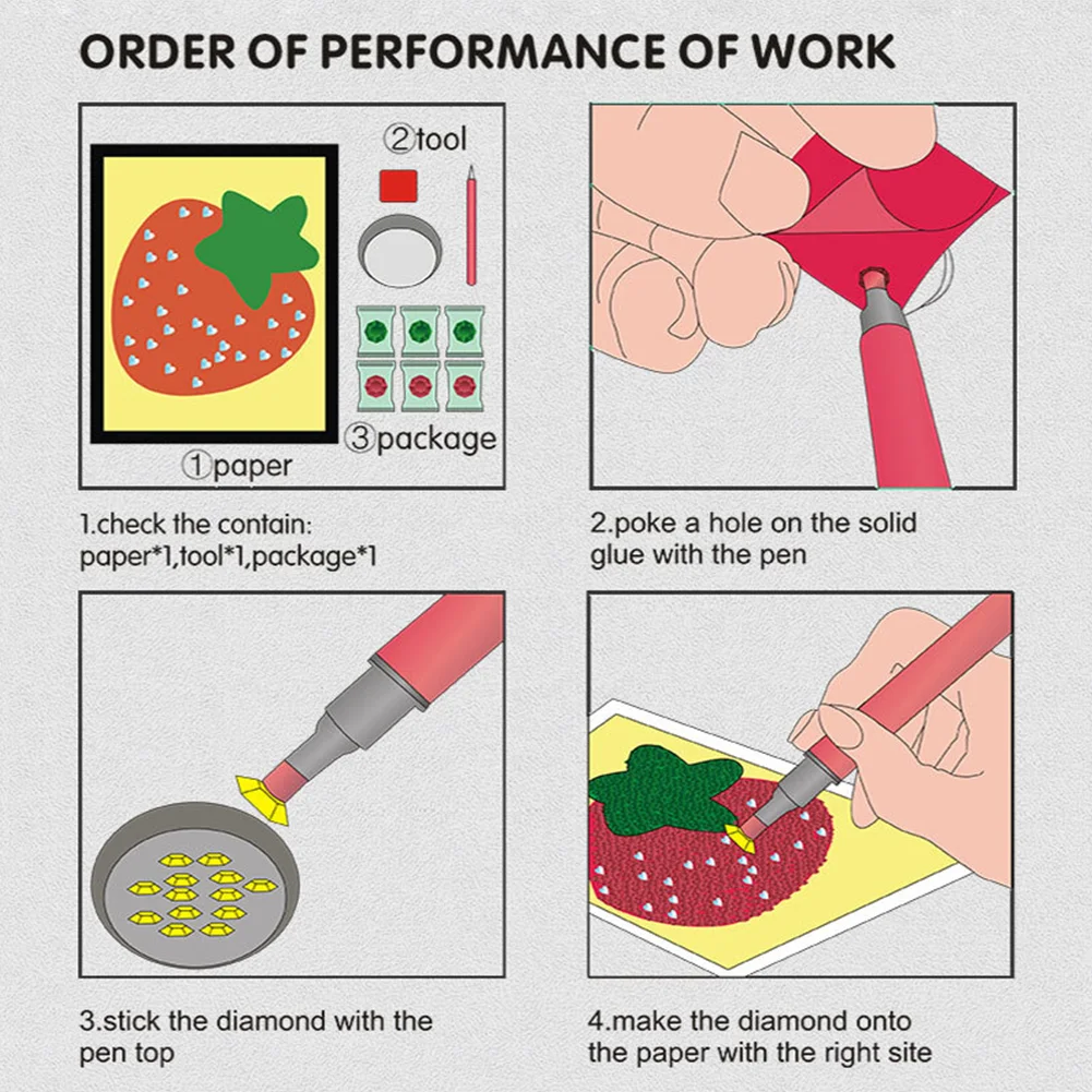 8Pcs 5D Diamond Painting Sticker Kit Diamond Art Stickers for Adults (Circus)