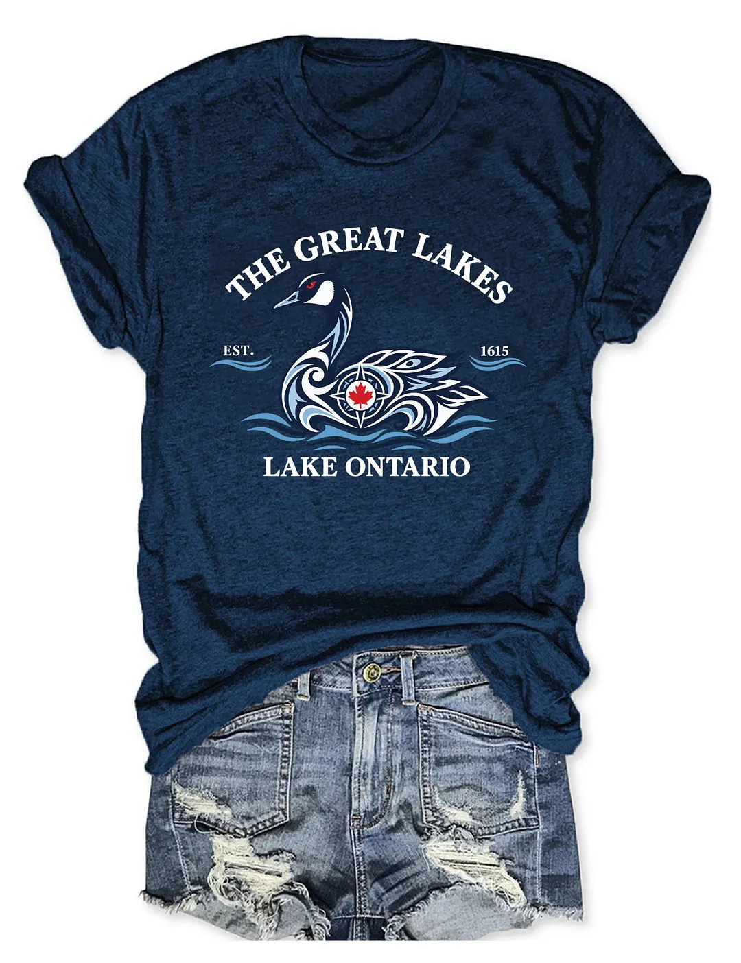 The Great Lakes Lake Ontario Loon Bird T-shirt