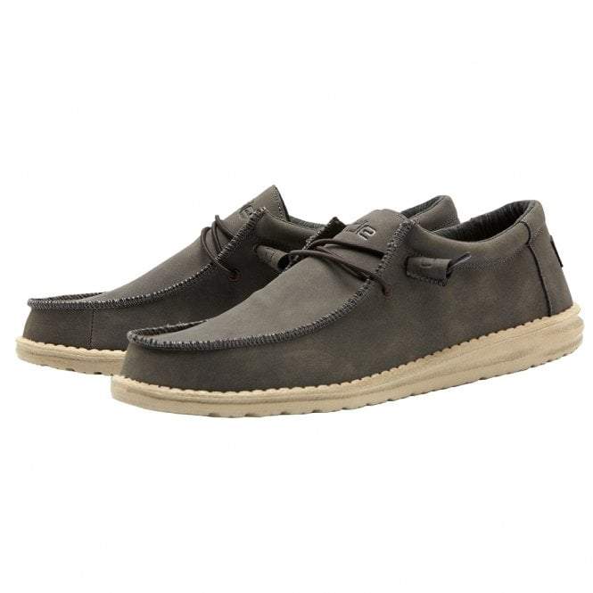 hey dude wally recycled leather coffee