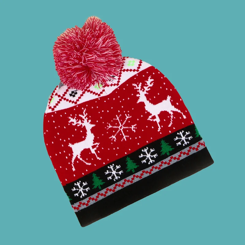 Fashion Outdoor Warm Parent-Child Christmas knitted Hat - Livereid