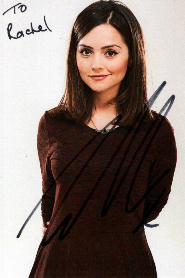 JENNA-LOUISE COLEMAN Signed DOCTOR WHO CLARA OSWALD Photo Poster paintinggraph - To Rachel