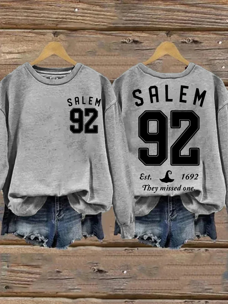 Salem 1692 They Missed One Washed Sweatshirt