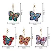5pcs DIY Full Drill Diamond Paintng Special-shaped Butterfly Keychains Kit