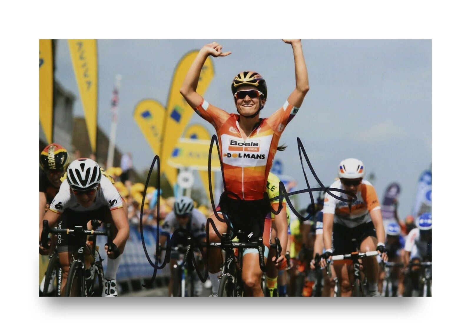 Lizzie Deignan (Armitstead) Signed 6x4 Photo Poster painting Road Race Cyclist Autograph + COA