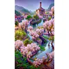 Rose Manor 5D Diamond Painting Rhinestone Full Round Drill for Room Decoration