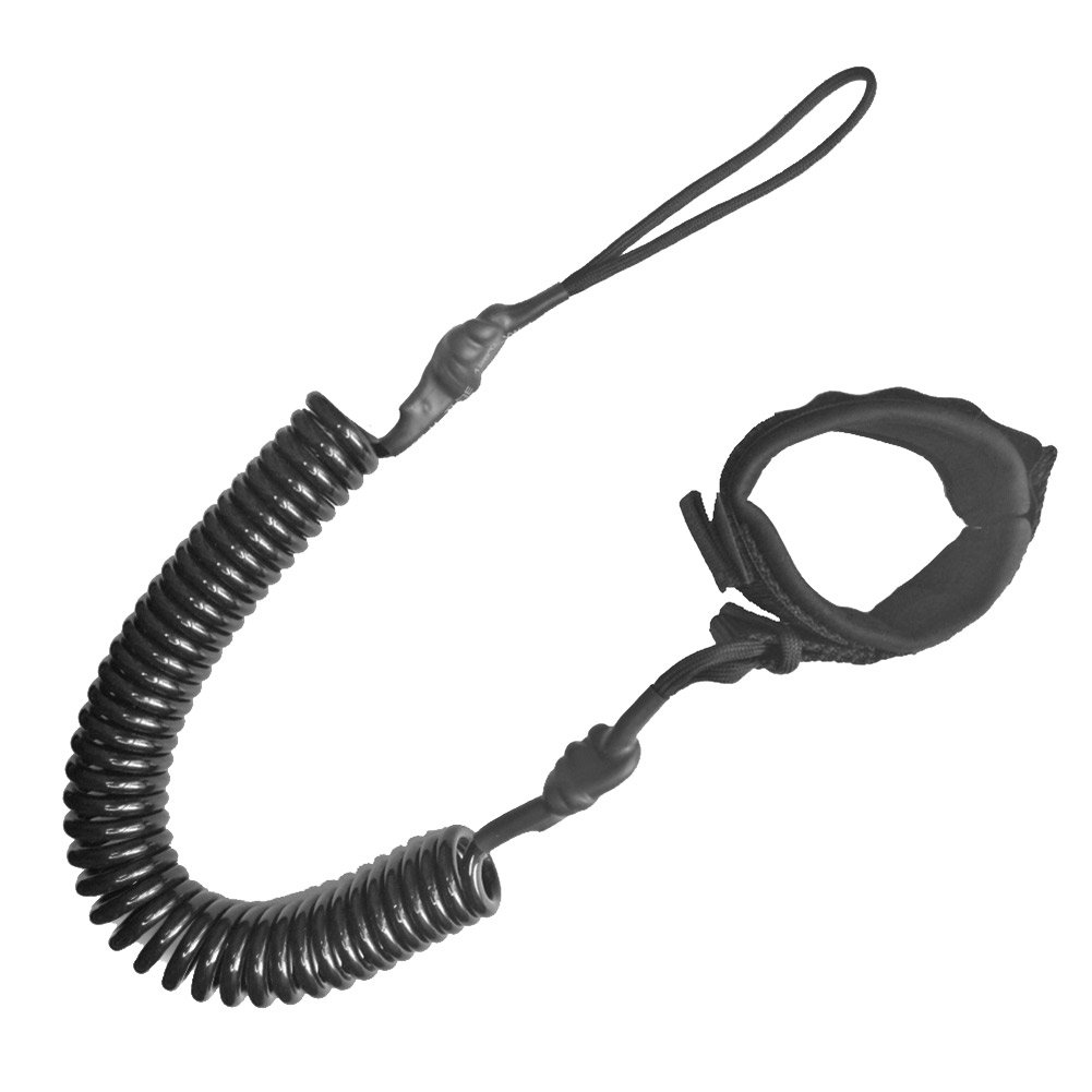 

10ft Coil Surfboard Leash Surfing Stand Up Board Leash Wire Rope Black, 501 Original