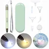 1 Set DIY Diamond Painting Tool Pen Luminous Charging Point Drill Bit Pen with 7 Pen Head