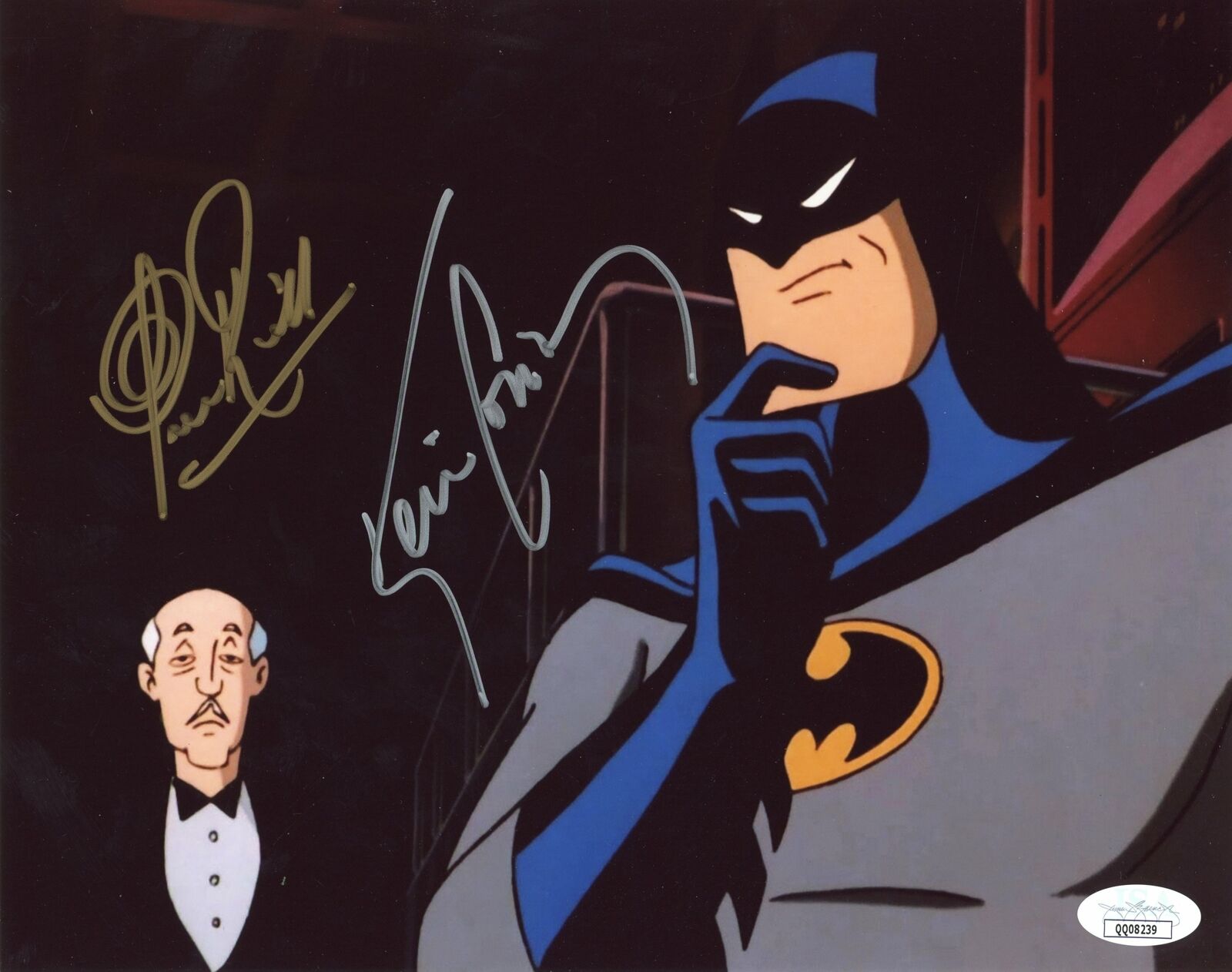 Batman Alfred Animated 8x10 Photo Poster painting Signed Autograph Conroy Revill JSA COA Auto