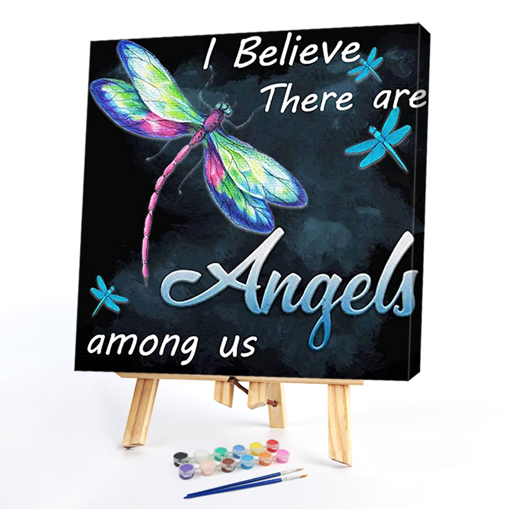 

40*40CM - Paint By Numbers - Word Dragonfly, 501 Original
