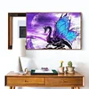 5D DIY Full Drill Diamond Painting Purple Dragon Cross Stitch Embroidery