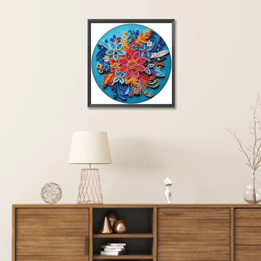 Diamond Painting - Partial Special Shaped Drill - Flower(Canvas|30*30cm)