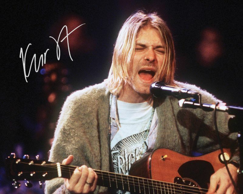 Kurt Cobain - Nirvana Autograph Signed Photo Poster painting Print