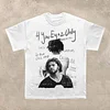 Personalized street print round neck oversized short-sleeved T-shirt
