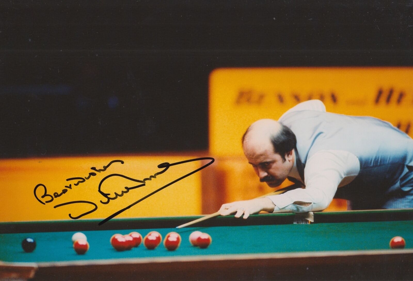 Willie Thorne Hand Signed Snooker 12x8 Photo Poster painting Legend.