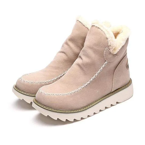 Fur Lining Ankle Snow Boots
