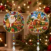 2pcs/set DIY Diamond Painting Double-Sided Suncatcher Hanging Ornament, Crystal Pendant Home Decor Set