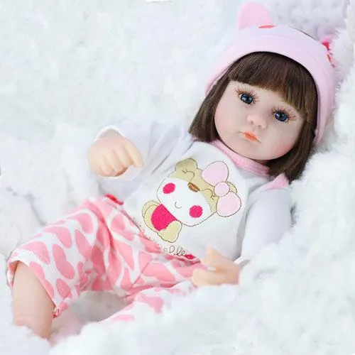 16" Addison Reborn Baby Girl Full Silicone Lifelike Doll - Reborn Shoppe