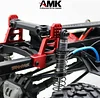 AMK Shock Towers Mount, 4pcs CNC Aluminum Alloy Front & Rear Shock Towers Mount for 1/10 RC Crawler TRX-4 Bronco K5 G500 Defender TRX-4 Upgrade Part (4pcs Black Shock Towers Mount)
