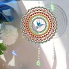 >Upgrade Size<DIY Diamond Painting Double-sided Rotatable Bird Hanging Wind Chime Suncatcher Hanging Kit