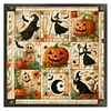 Patchwork Pumpkin Witch-11CT Stamped Cross Stitch 45*45cm/17.72*17.72in