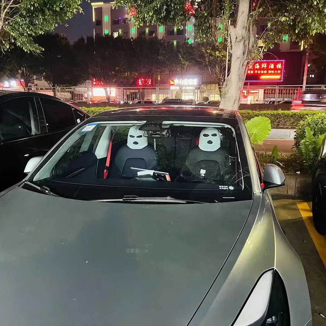 YONZEE Tesla Universal Car Seat Headrest Cover Balaclava For Tesla Model All