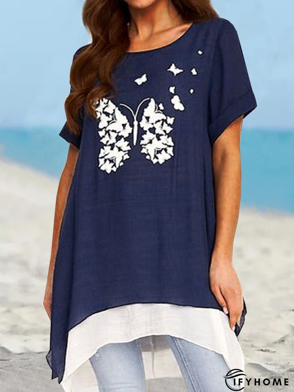Casual Loose Butterfly T-Shirt | IFYHOME