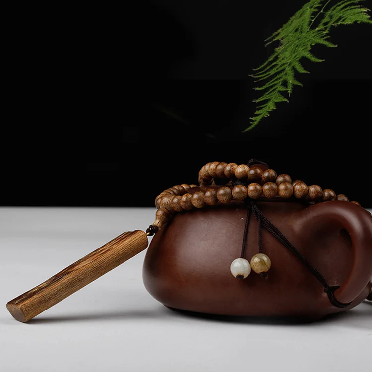 Kalimantan Agarwood 108 Indonesian Agarwood Buddhist Beads 6mm Necklace Bracelet Protection Amulet Pendant