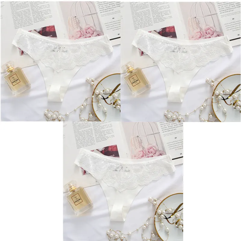 Billionm Ice Silk Thong Women G String Lace Sexy Panties Low Waist Thongs Summer Cool Underwear Transparent Underpants 20