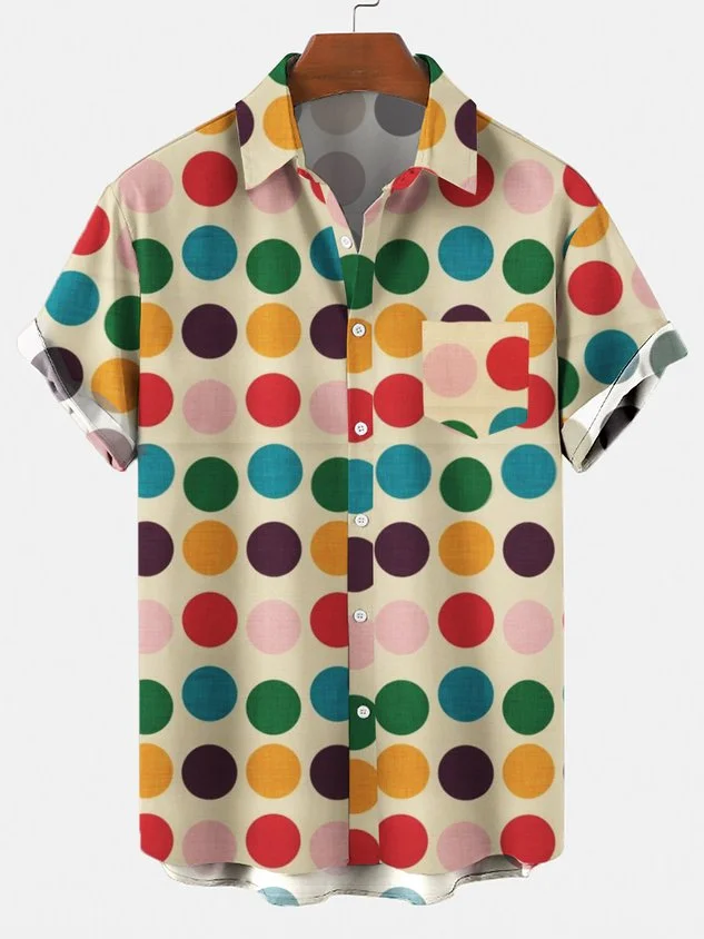Men's Shirt Collar Abstract Printed Shirts socialshop