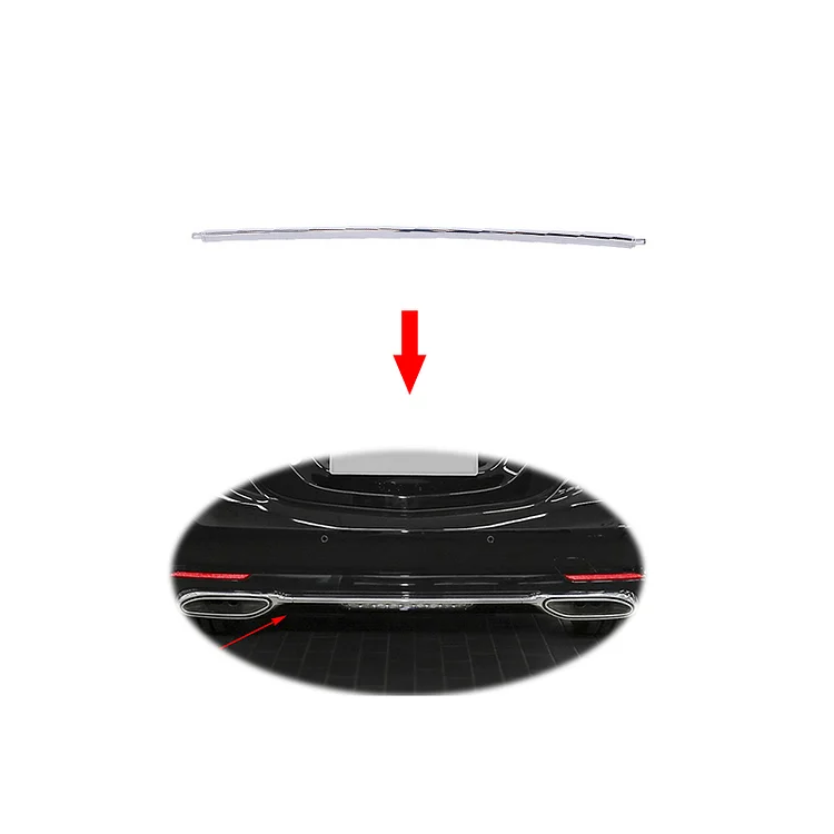 ITN AUTO Car Exterior Accessories rear bumper Middle bright strip For Mercedesbenz S class S320 S350 S450 W222 2018-2020 Chromed Moulding itunning ITN Auto