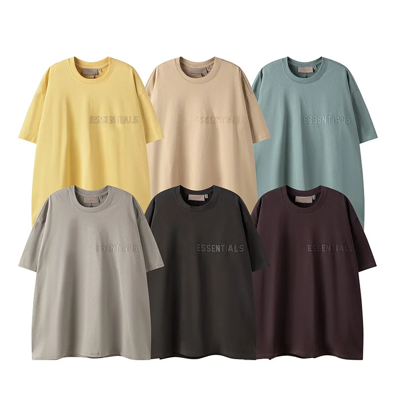 FOG Short-sleeved Men's Multi-line ESSENTIALS Short-sleeved Silicone Printed Loose T-shirt