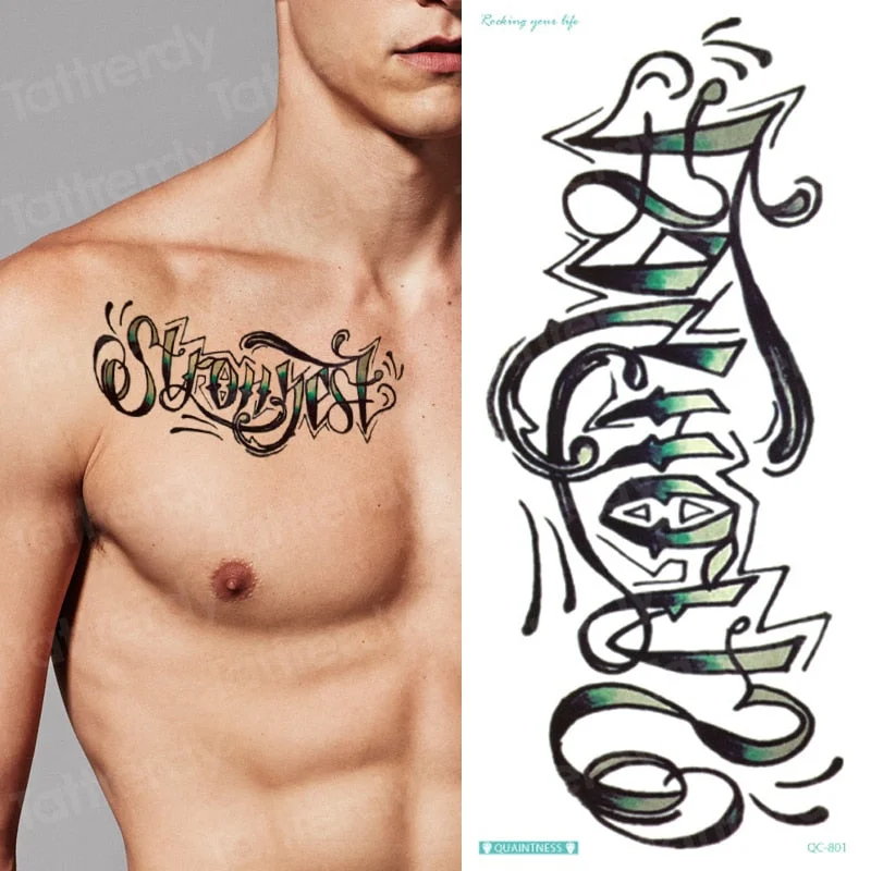 Black Stylish 3D New Man's Half Sleeve Arm Temporary Totem Tattoo Stickers Mechanical Body Art Tatoos for Boys Mens Armband