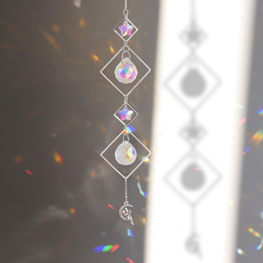 

Star Moon - Art Crystal Suncatcher, 501 Original