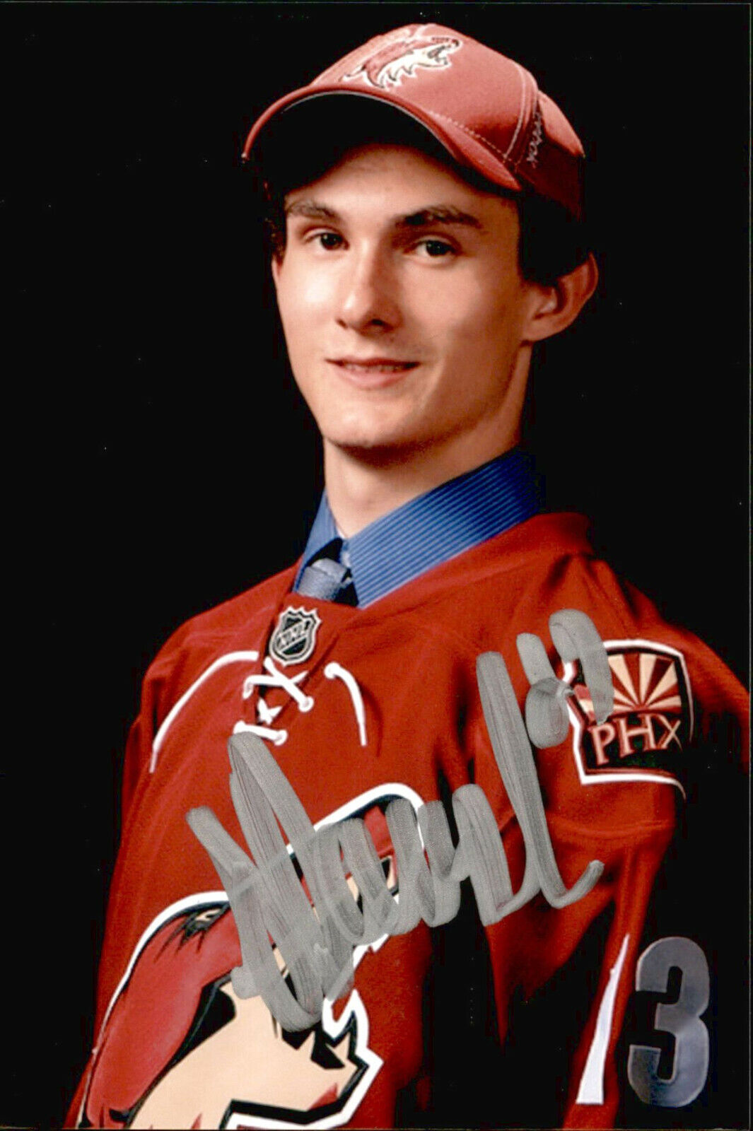 Laurent Dauphin SIGNED 4x6 Photo Poster painting ARIZONA COYOTES #3