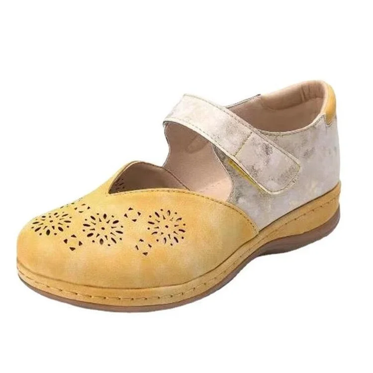 Qengg Women Shoes 2022 Summer Fashion Round Toe Flats Shoes Women Hollow Out Vintage Shoes Women Size 43 Casual Shoes Zapatos